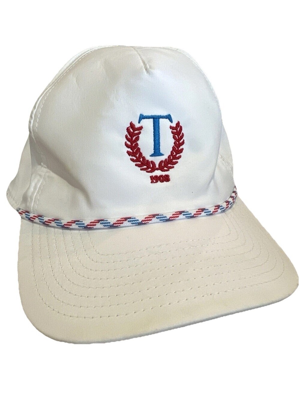 Imperial Rope Hat White Snapback Golf Country Club 1908 Logo Adjustable